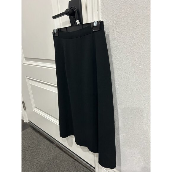 Talbots Petites Black Wool Back Button Classic Workwear Midi Skirt Size 6 Preppy - Picture 3 of 9